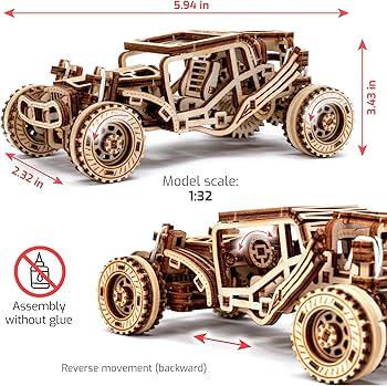 Amazon | Wooden.City Buggy - DIY 3D木製モデルキット 大人が車を
